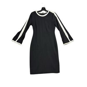 Tommy Hilfiger Black White Trim Sheath Dress Size 2